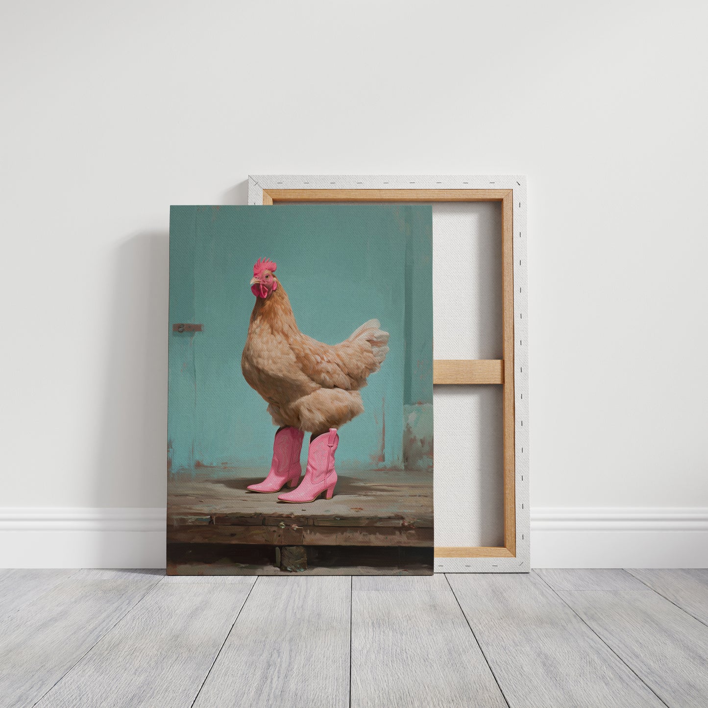 Cowgirl Chicken Struts Pink Boots