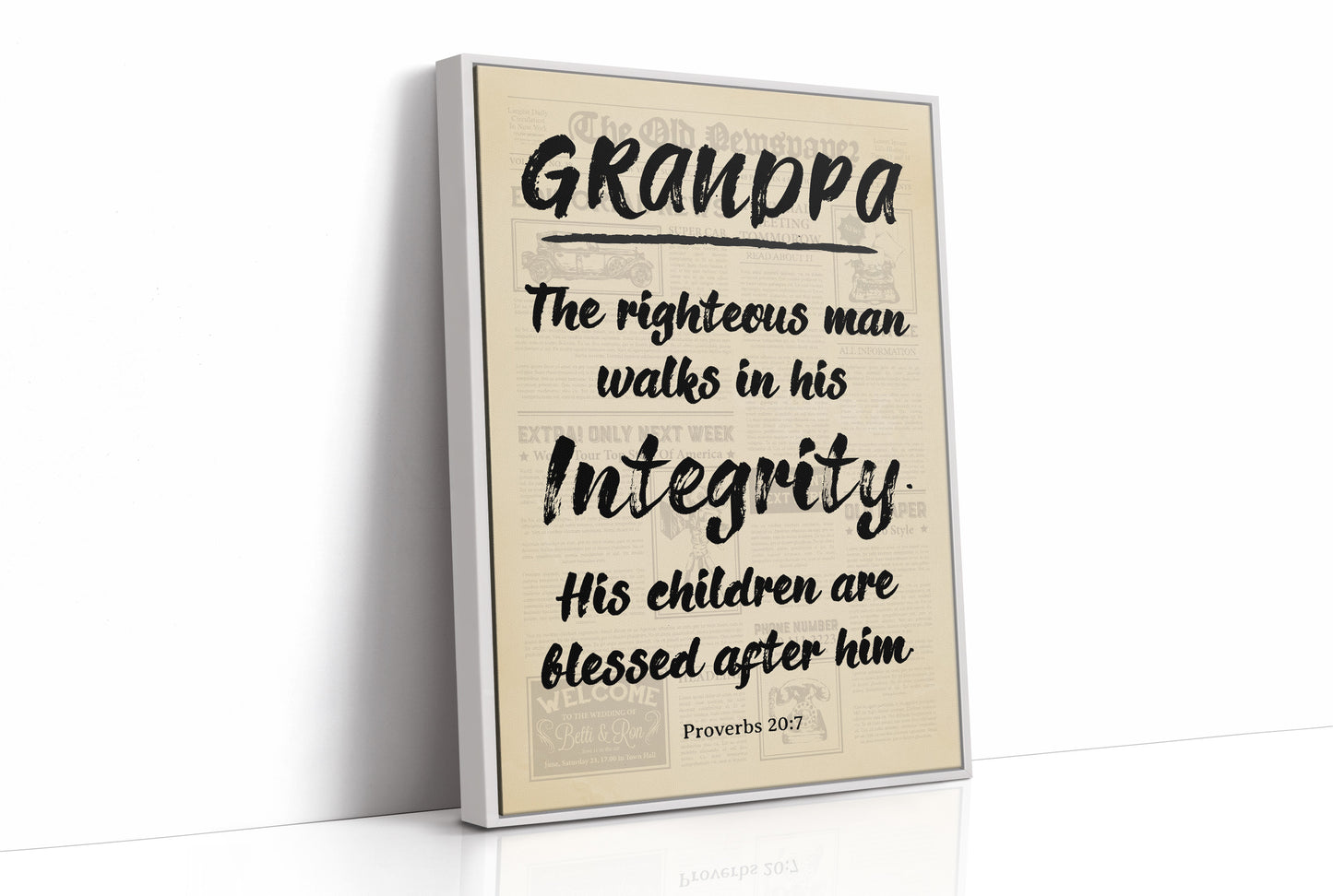 Grandpa, His Children Are Blessed — Newsprint