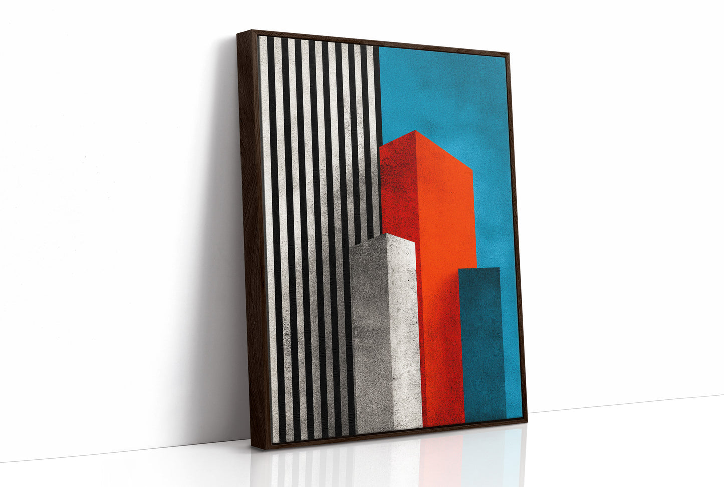 Towers in Red and Blue