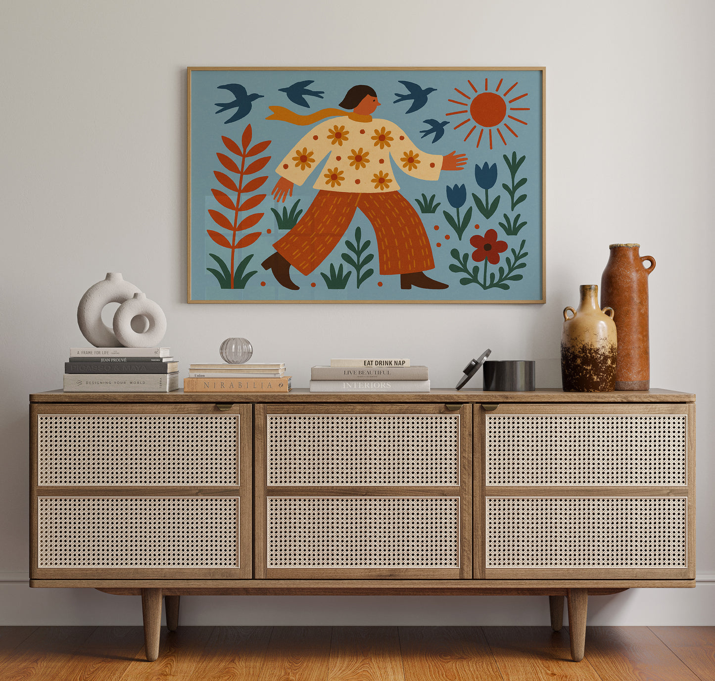 Sunlit Walk Through Wildflowers