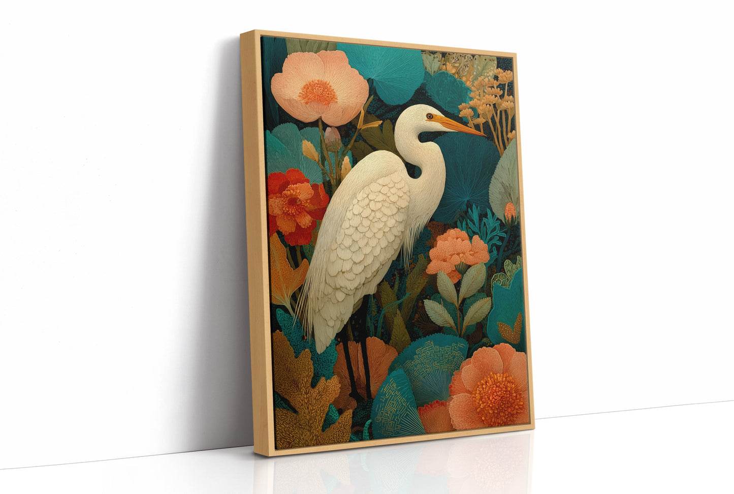 The Egret Stood Among Abundance