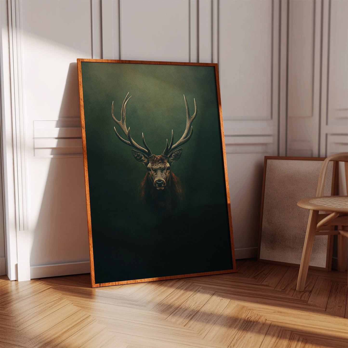 Crowned Stag in Forest Shadows