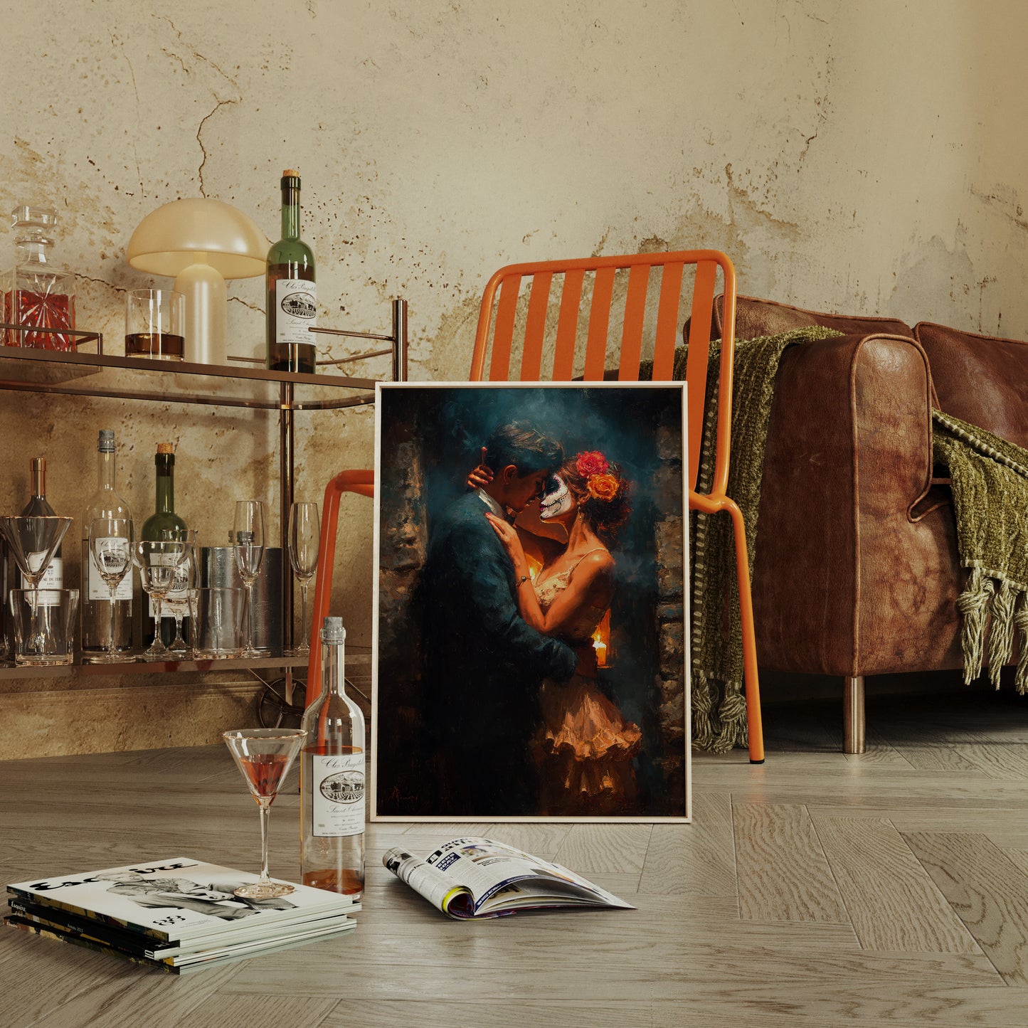 Embrace Beneath the Moonlit Veil