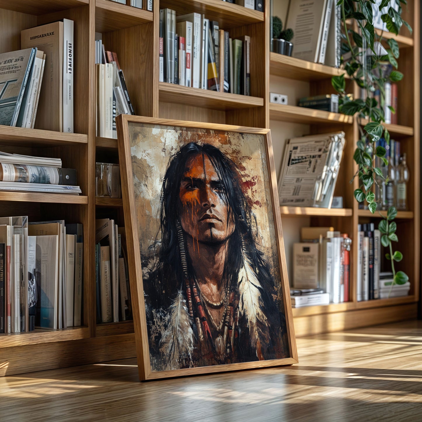 War Paint and Fire Tribal Portrait