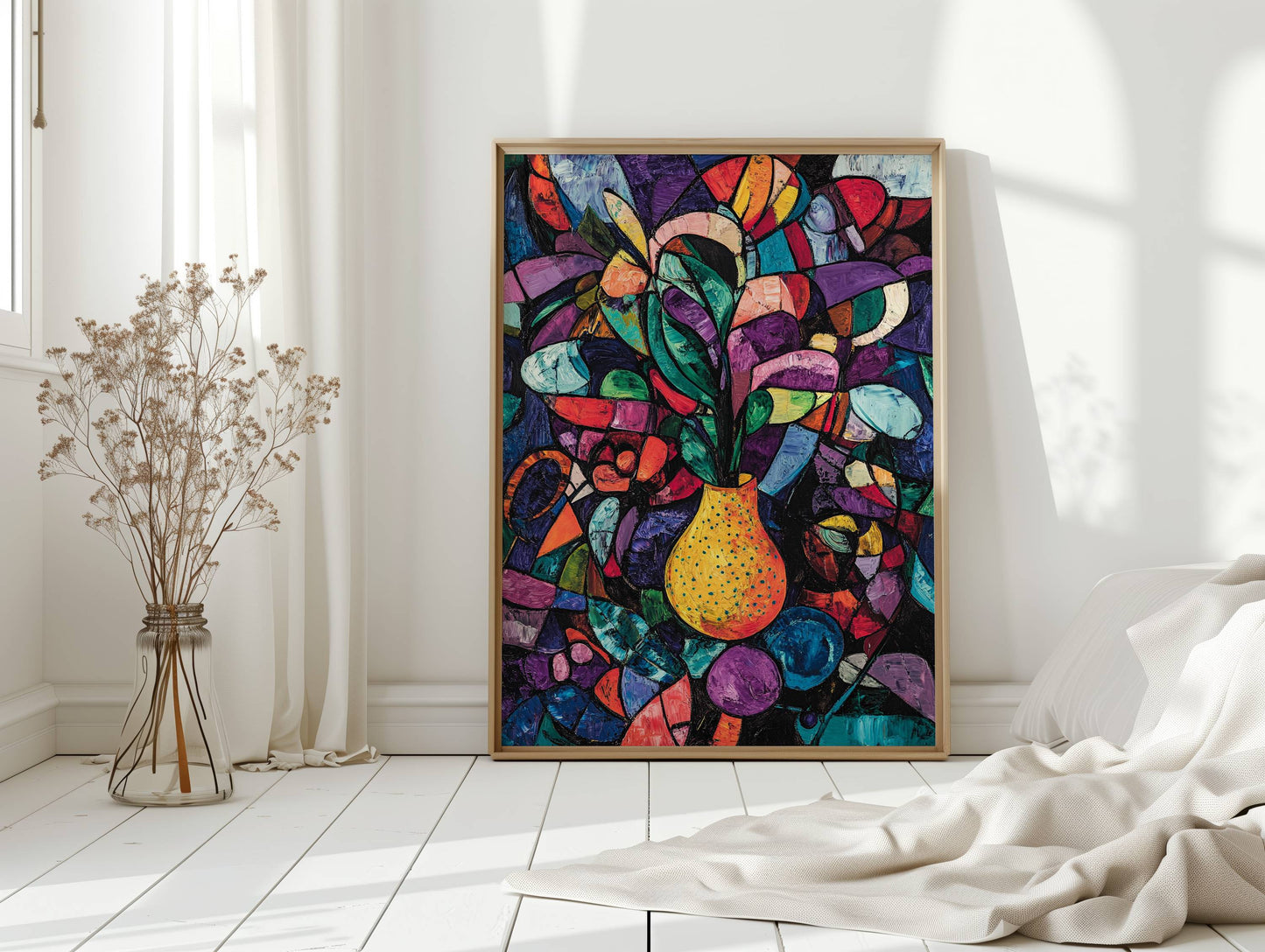 Midnight Garden Blooms In Glass