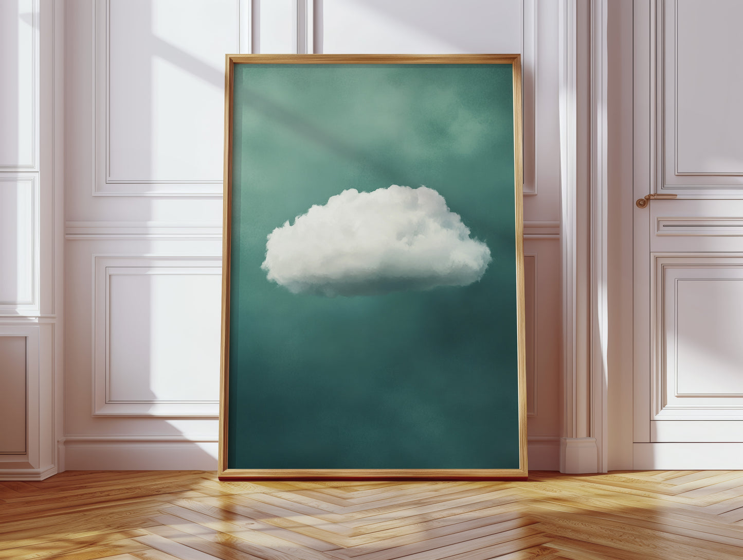 Gentle Cloud over Seafoam Sky