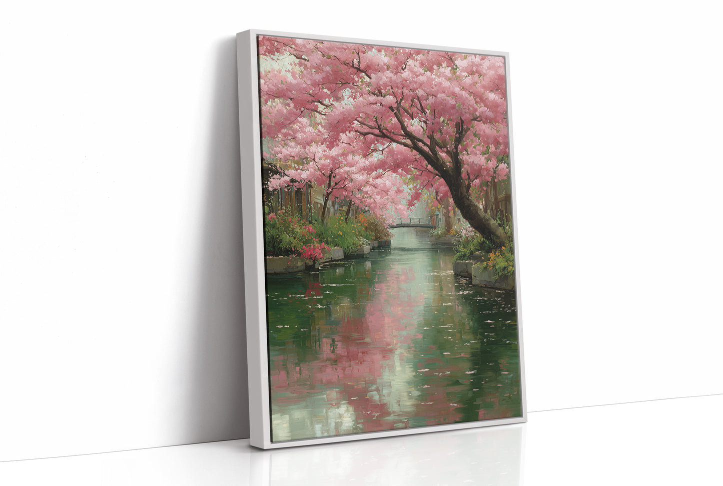 Blossoms Over the Green Canal