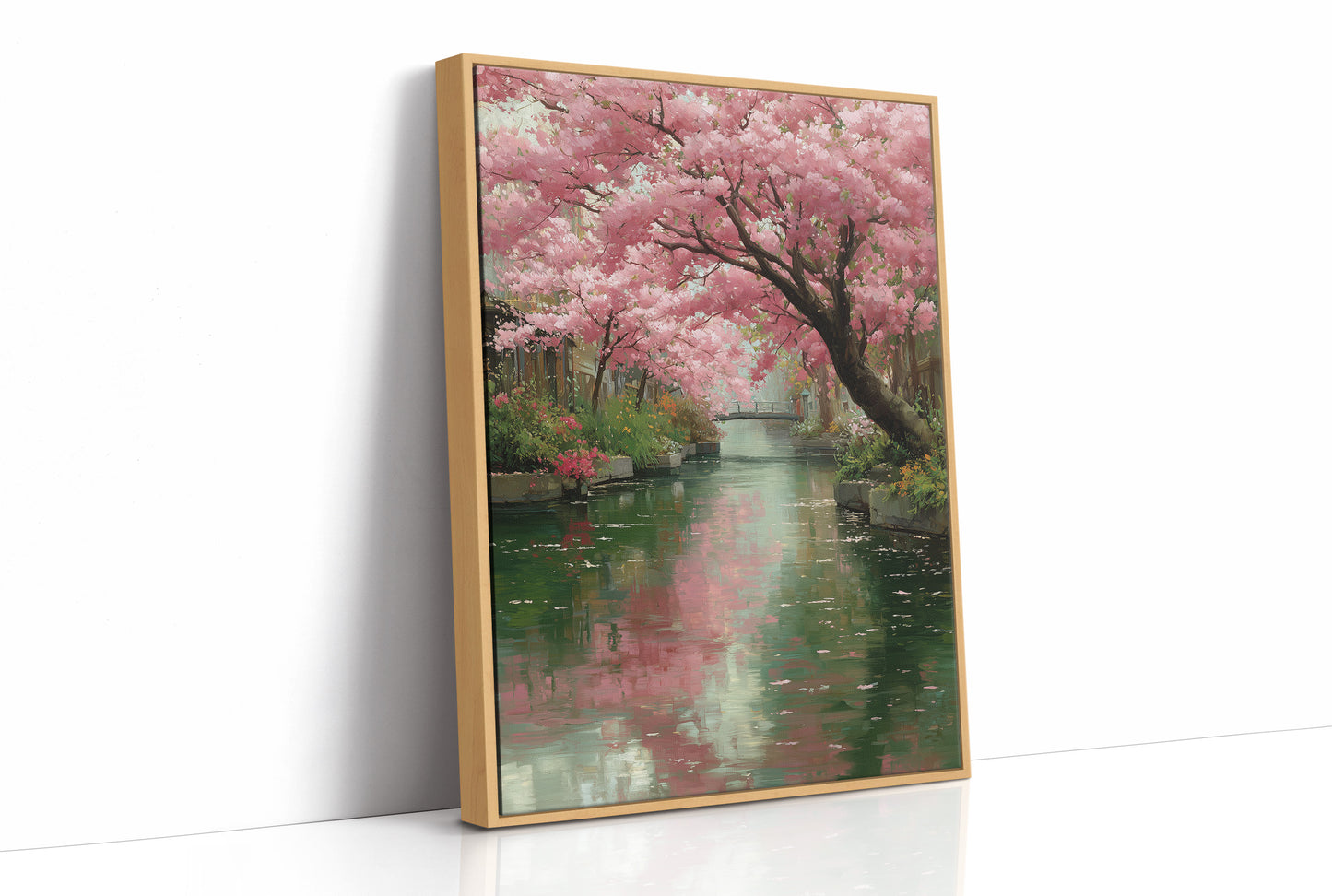 Blossoms Over the Green Canal
