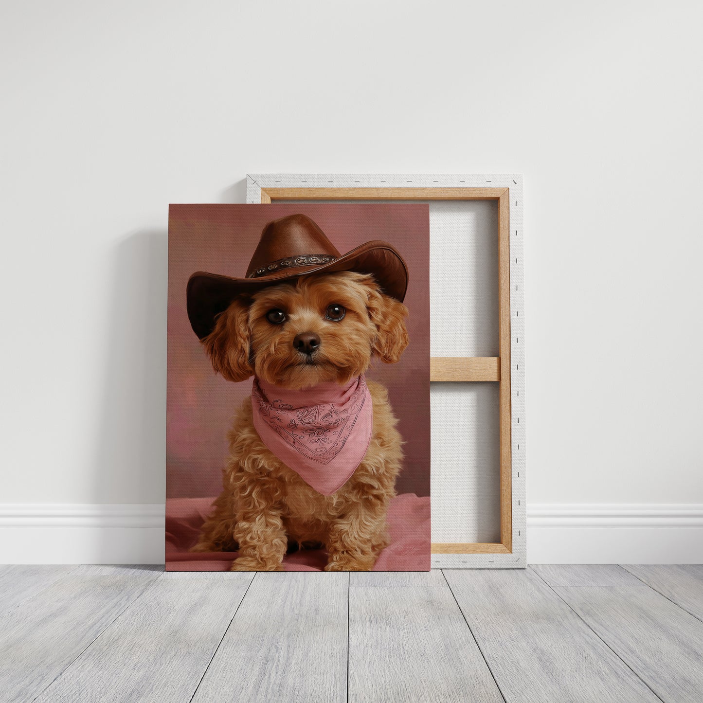 Cowgirl Pup Wears Rose Bandana Tales