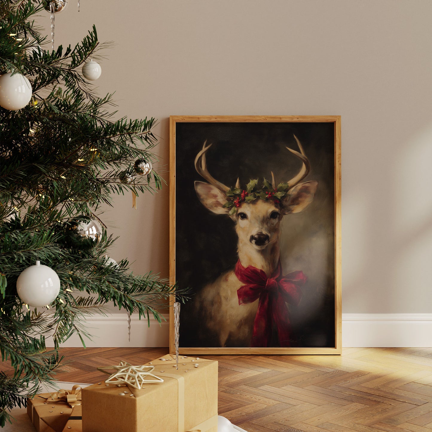 December's Gift Wears Holly Crown