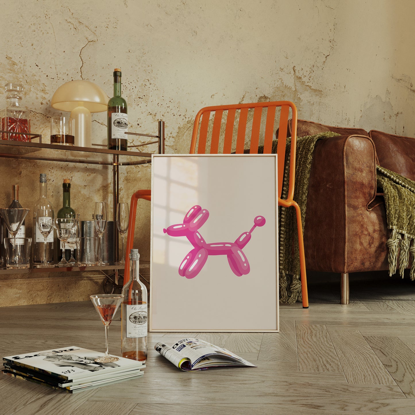 A Playful Moment in Pink