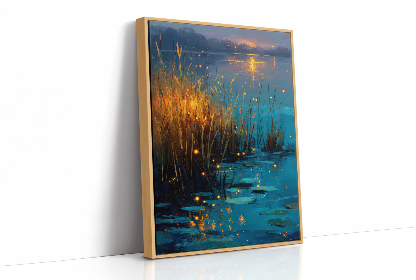 Fireflies on the Lily Pond