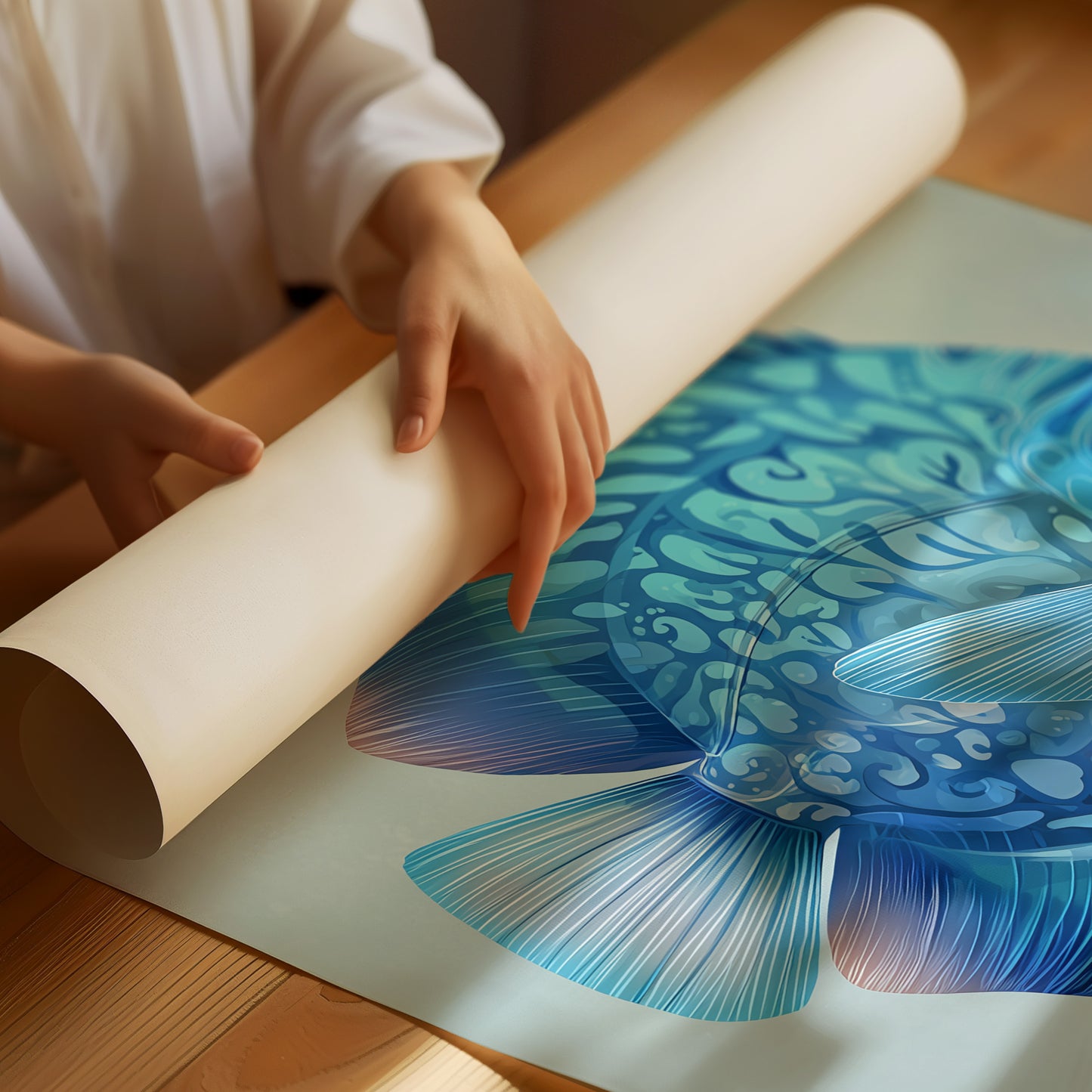 Azure Depths Meet Modern Calm