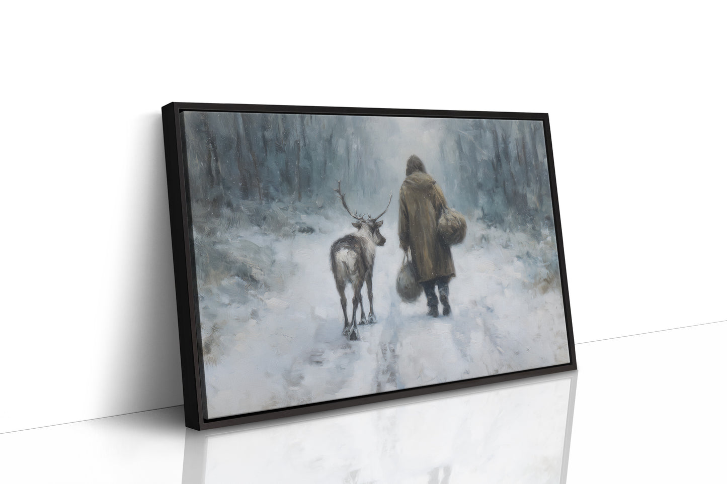Winter Wanderers Through Misty Pines