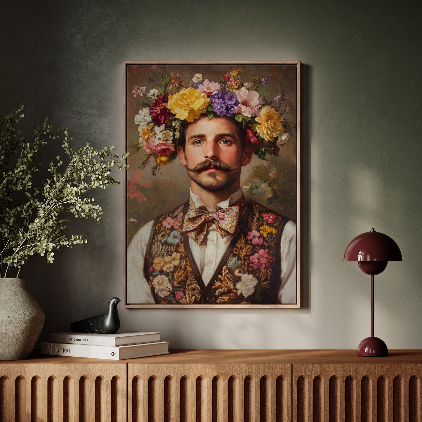 Floral Crown and Velvet Charm