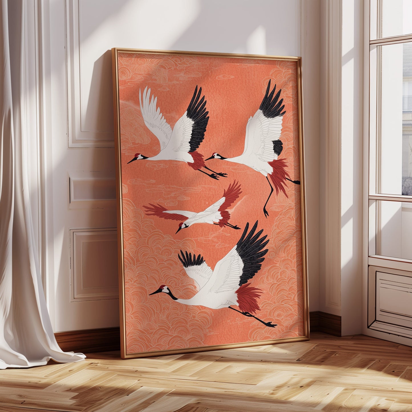 Japanese Crane Wall Art – Elegant Traditional-Inspired Print
