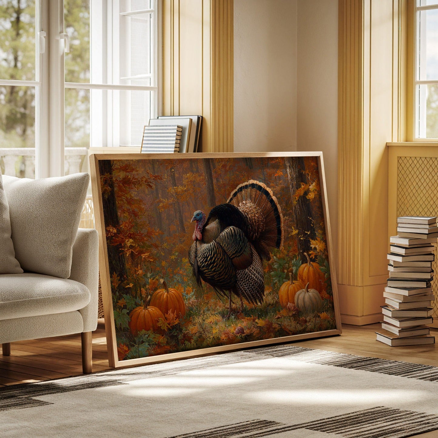 Autumn's Pride Among Pumpkin Fields