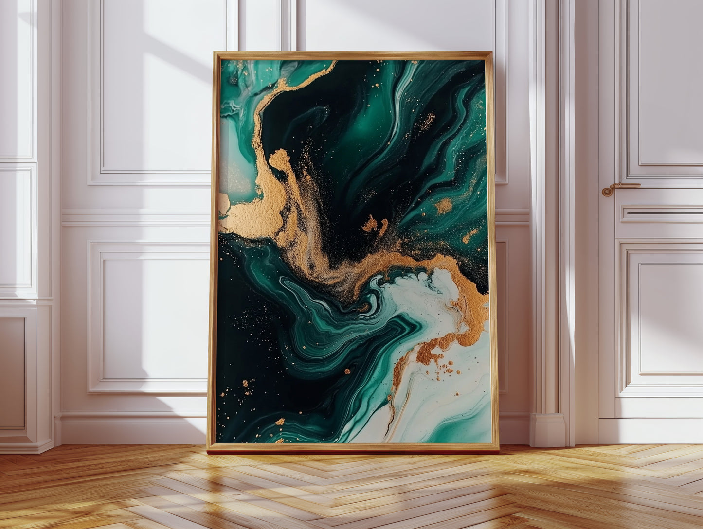 Emerald Flame and Gilded Flow