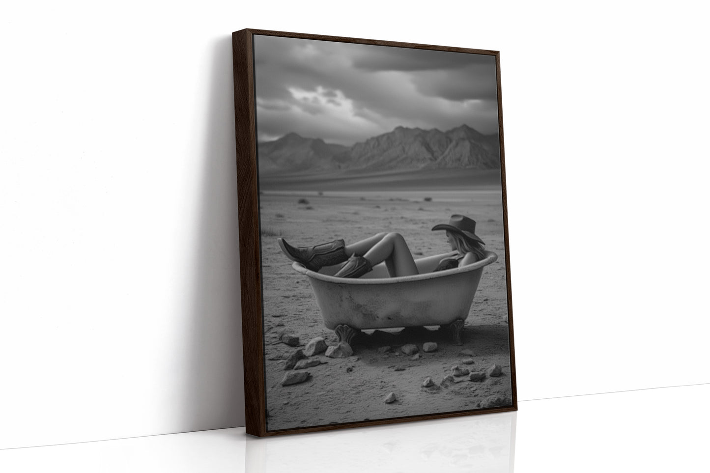 Bathing in Desert Solitude