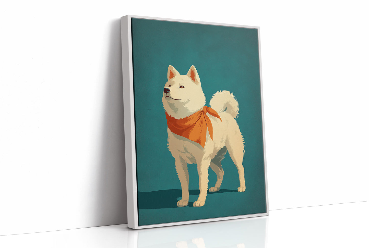 Loyal Companion in Teal and Tangerine