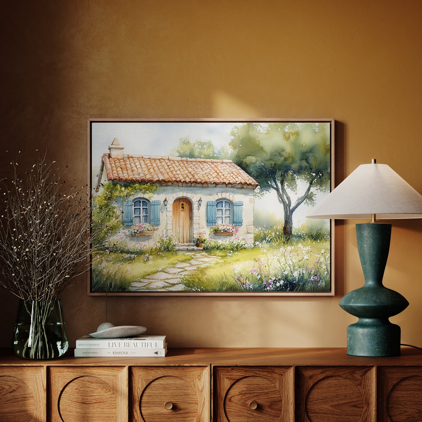 Summer Blooms By Cottage Door