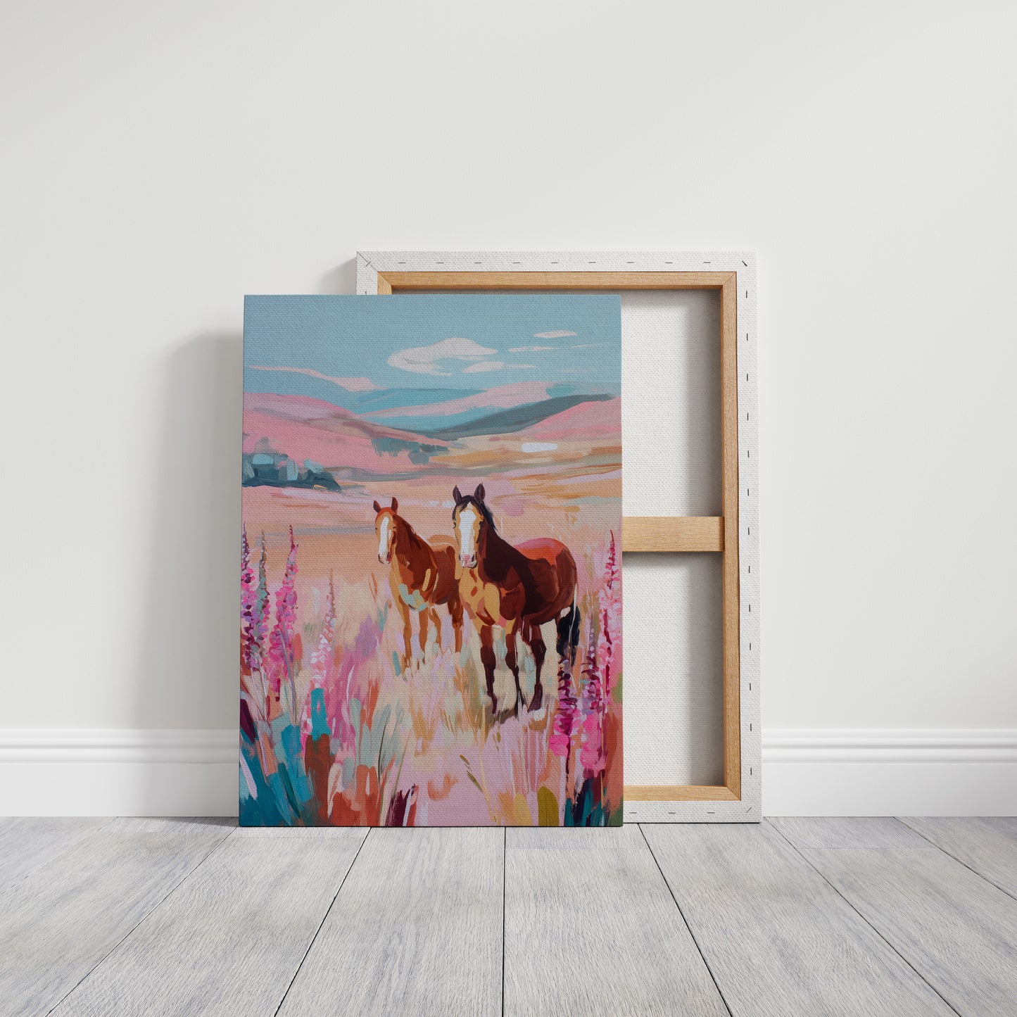 Wild Foxgloves Dance With Mustangs