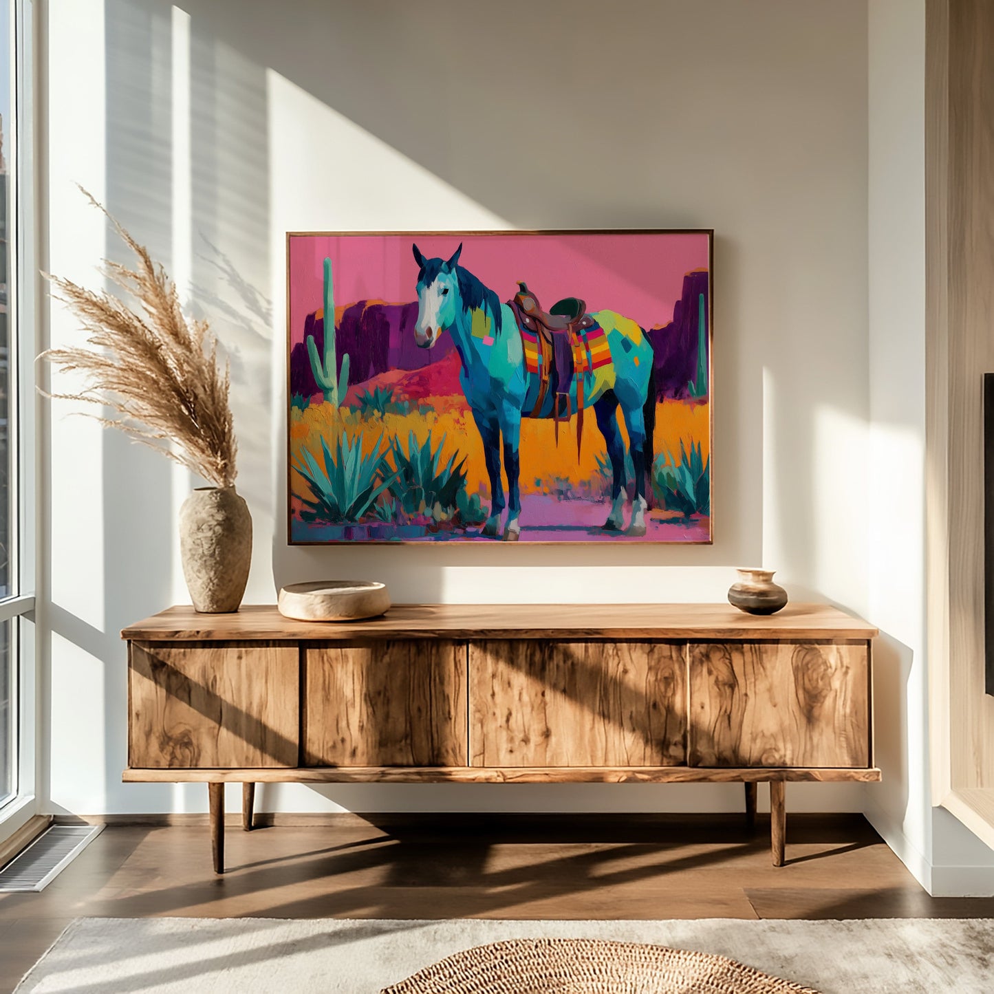 Turquoise Stallion Meets Desert Dawn