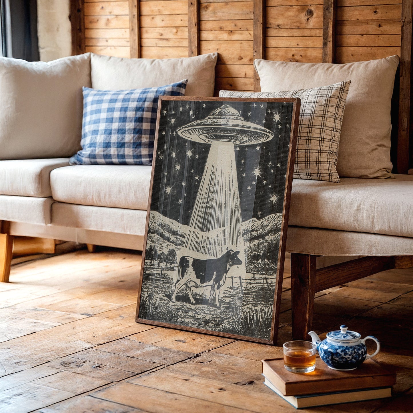 Cosmic Cowboys Meet Starlit Visitors