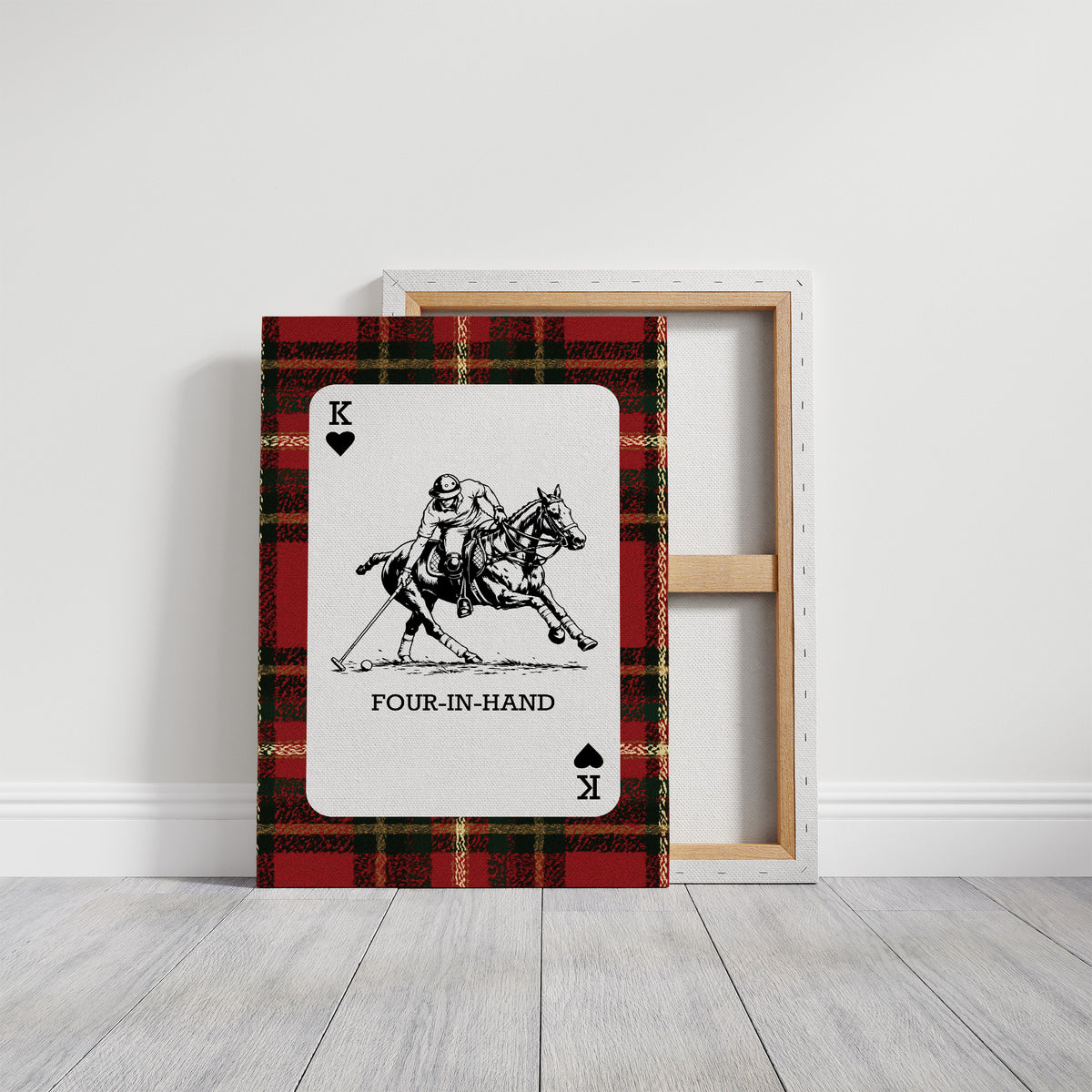 King of Hearts: Red Tartan Polo