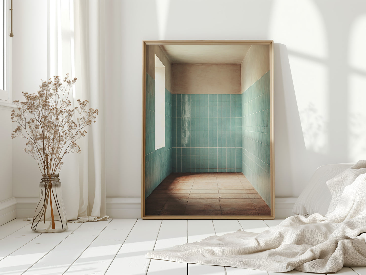 Morning Light Meets Mint Tiles