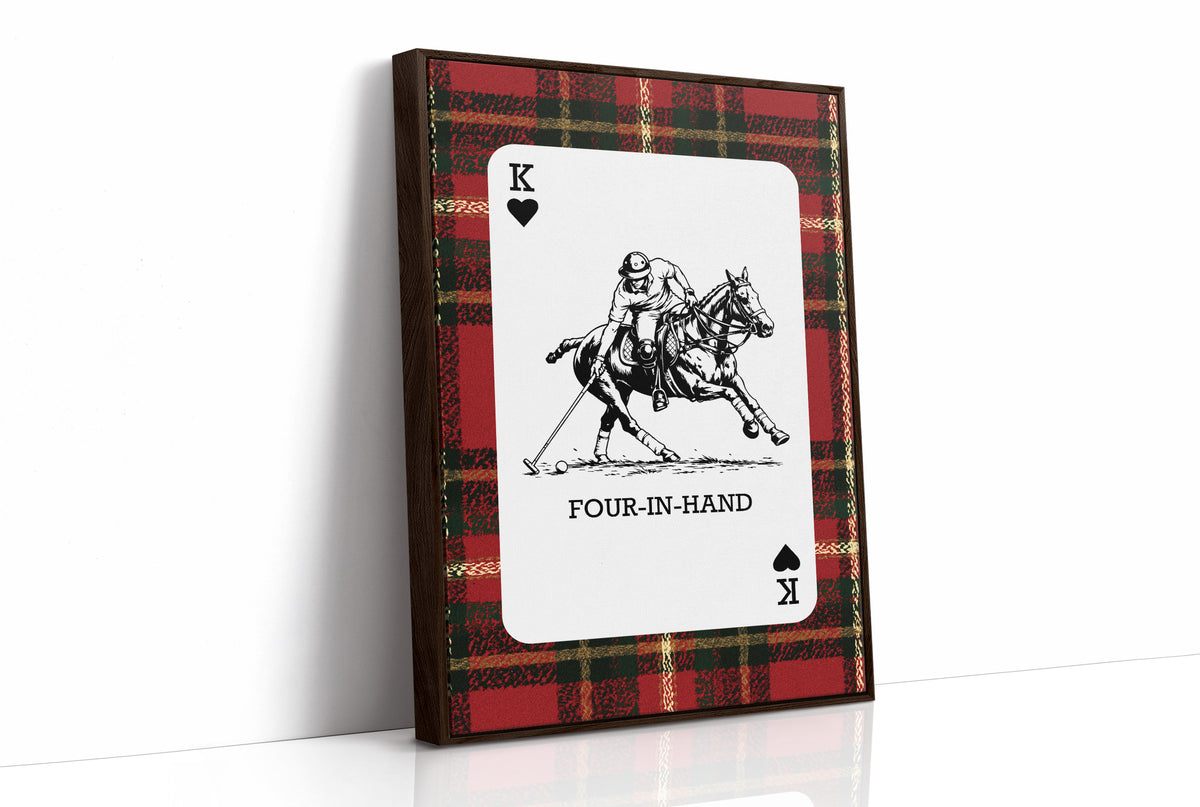 King of Hearts: Red Tartan Polo