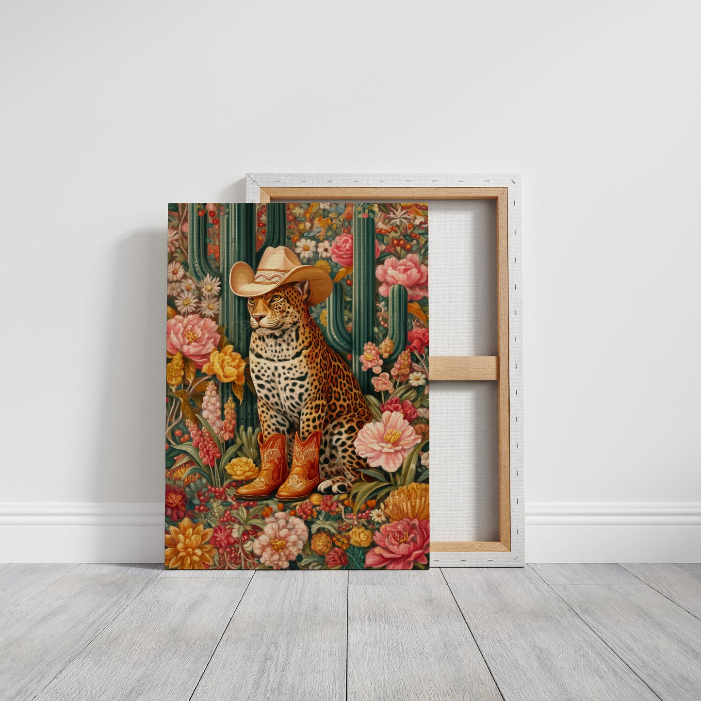 Desert Leopard Wears Cowboy Dreams