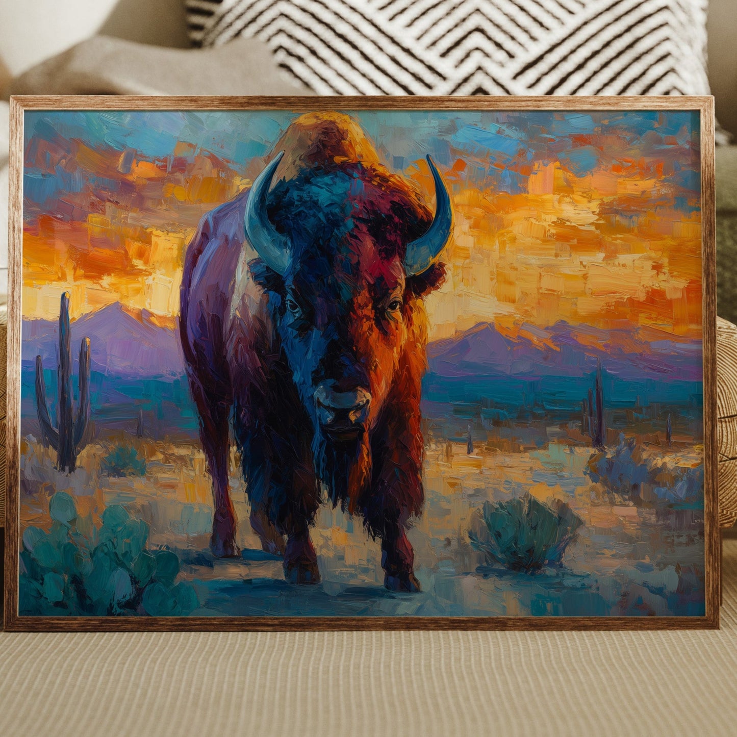 Sunset Paints The Buffalo's Soul