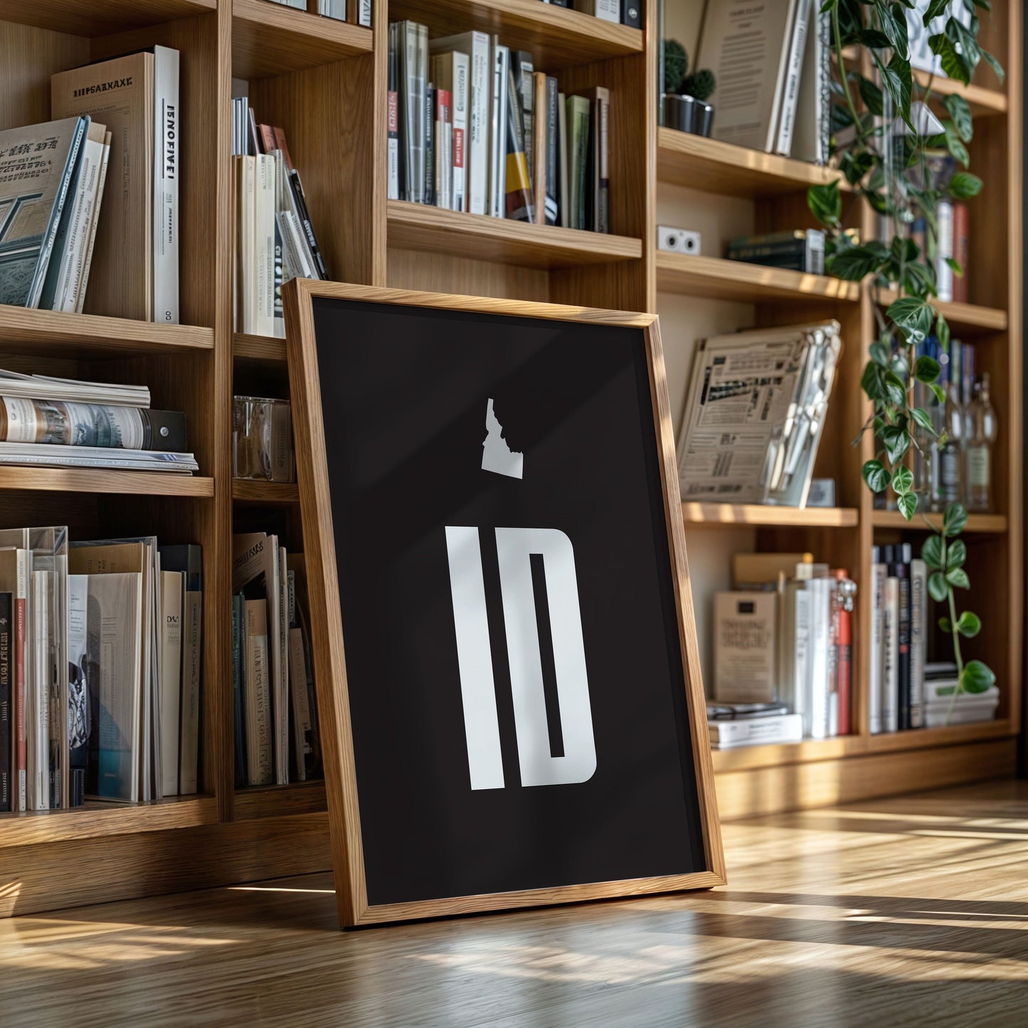 White Letters Map Idaho's Heart