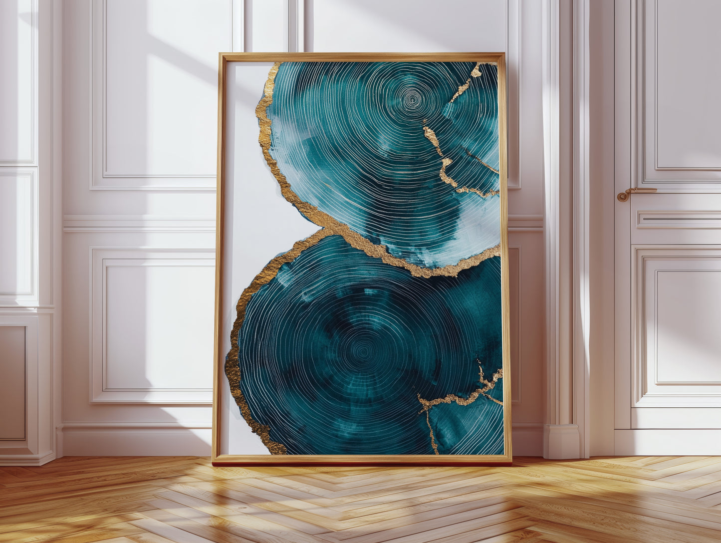 Emerald Echoes in Gold