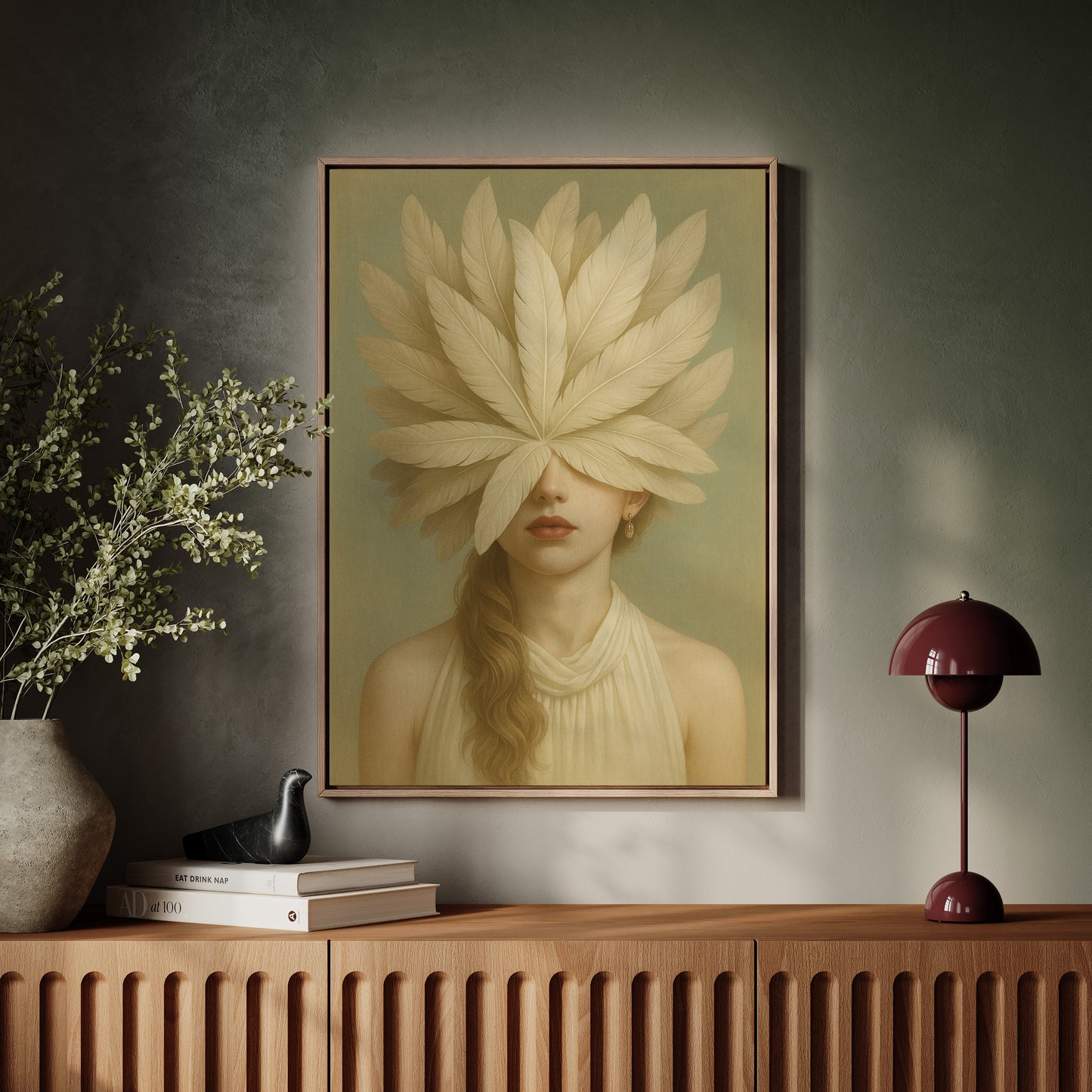 Golden Silence in Feathered Veil