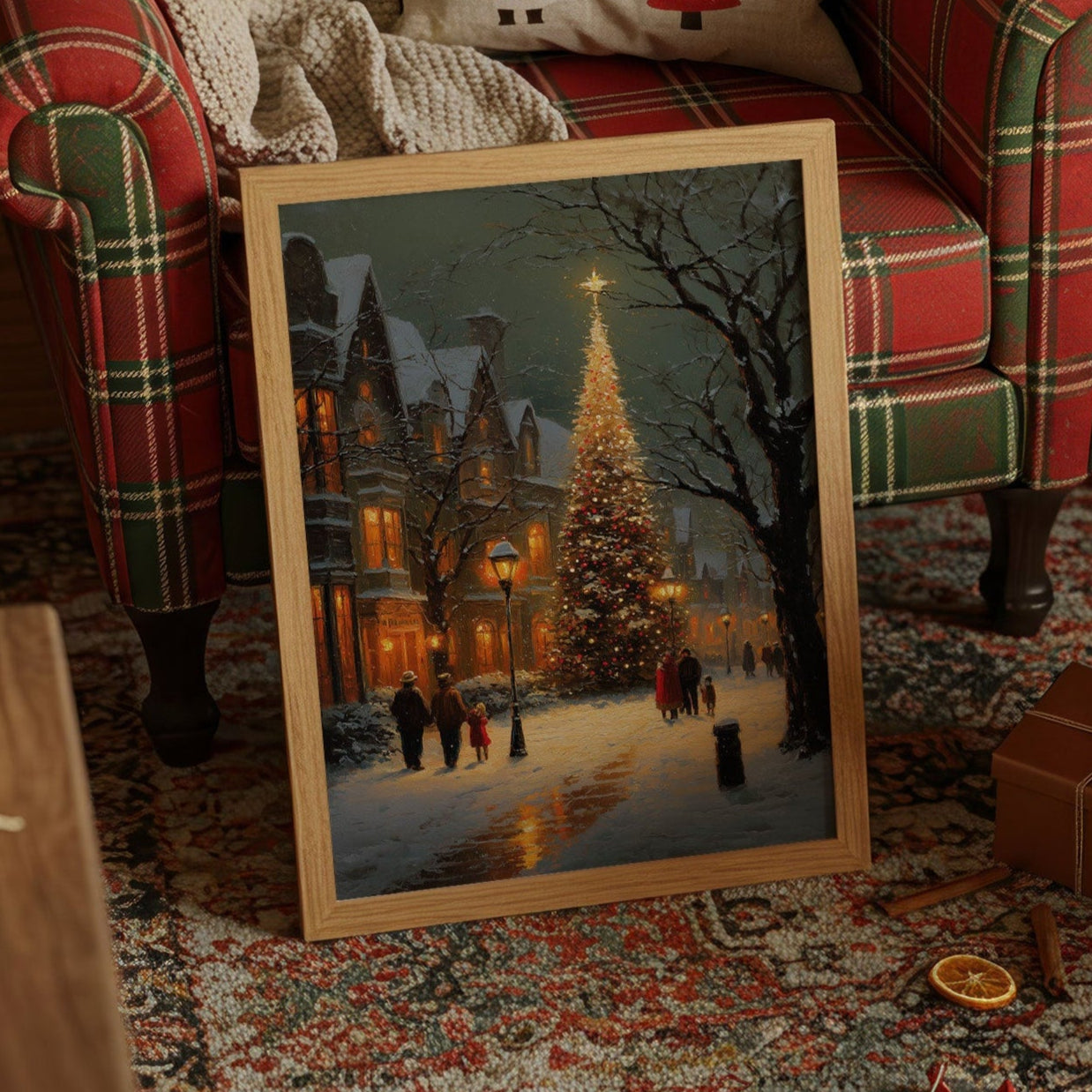 Winter Evening Glows Through Victorian Streets