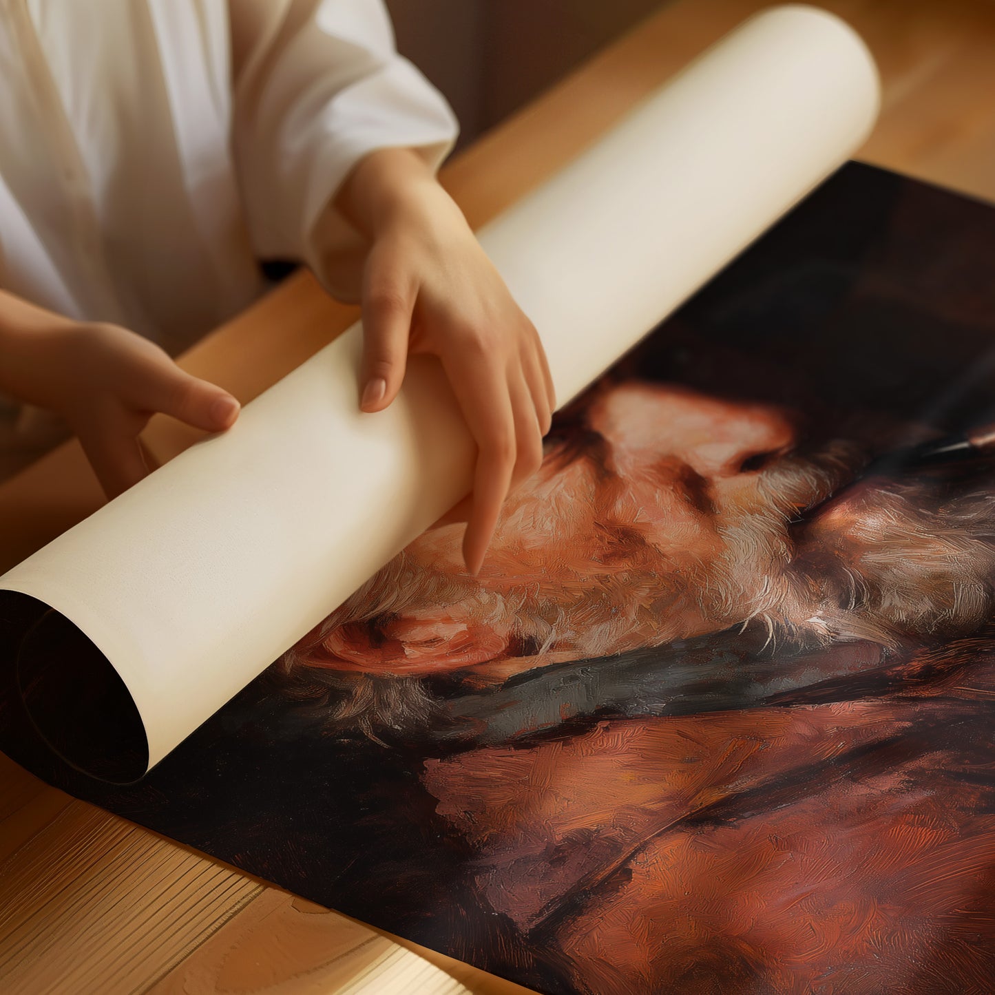 Wisdom Smokes From Wooden Frame