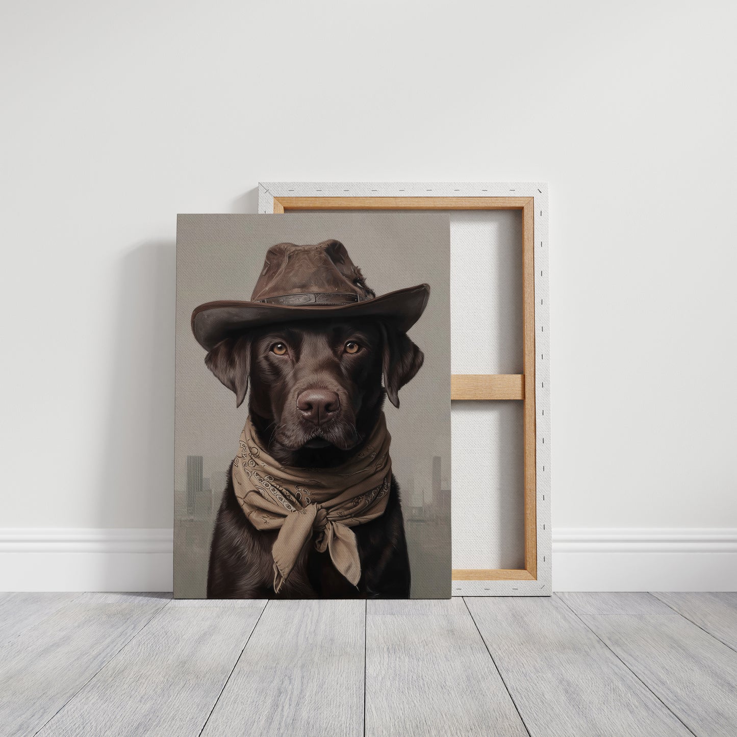 Chocolate Lab Rides The Range