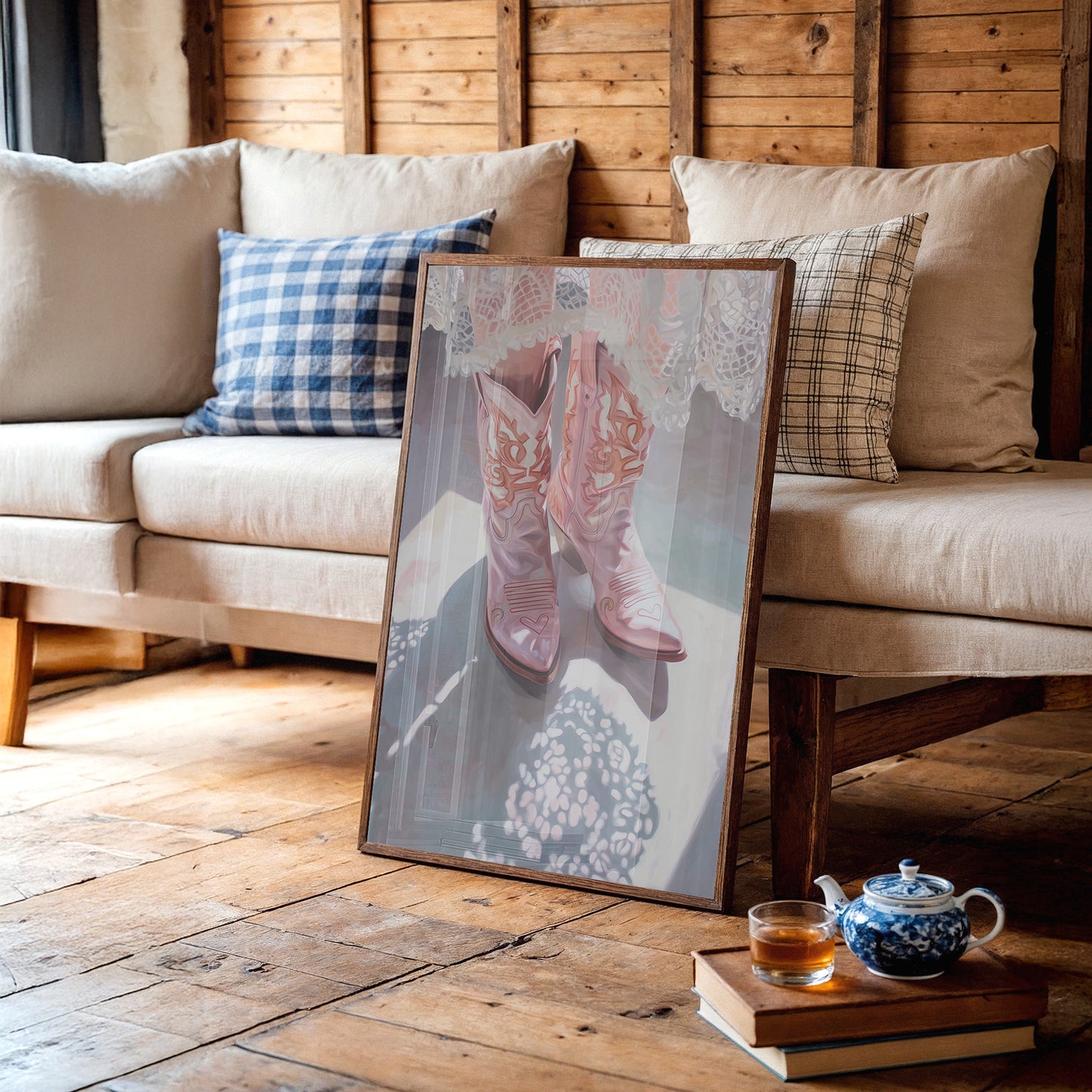 Pink Boots Waltz Through Lace Light