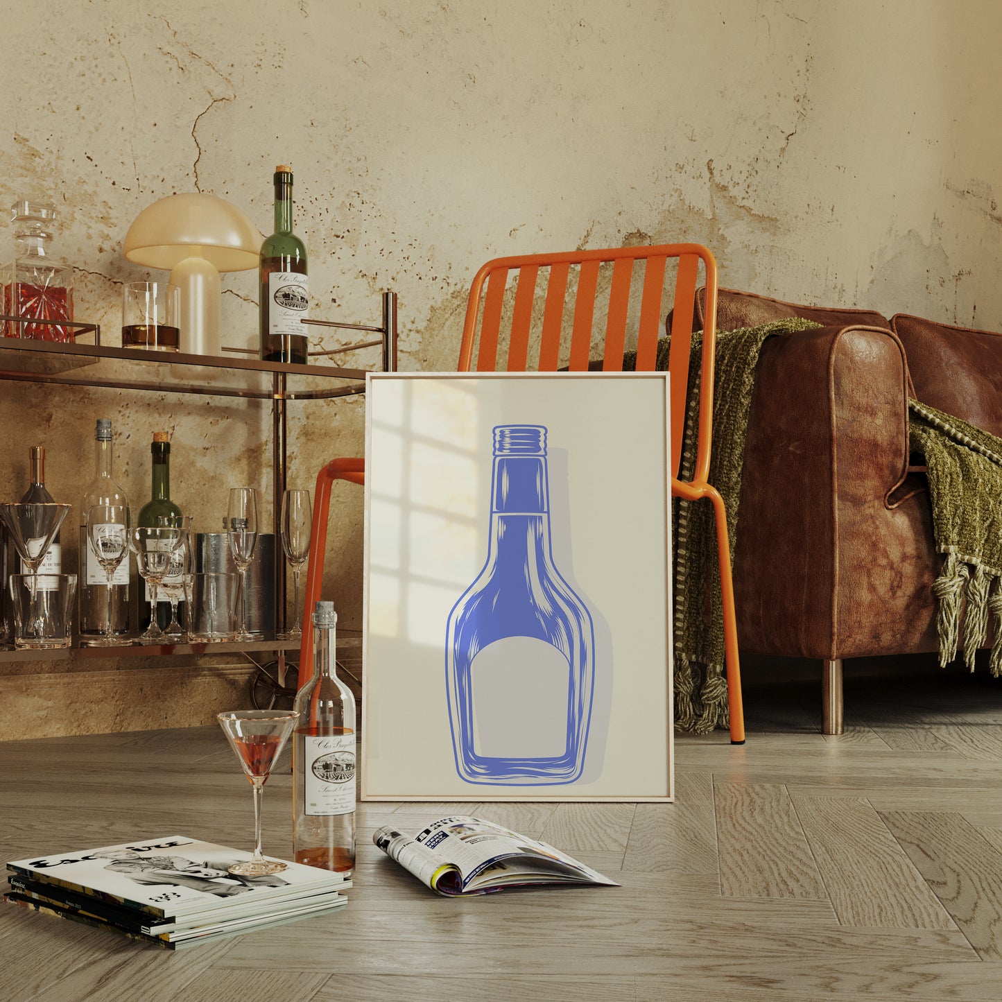 Periwinkle Glass Holds Empty Stories