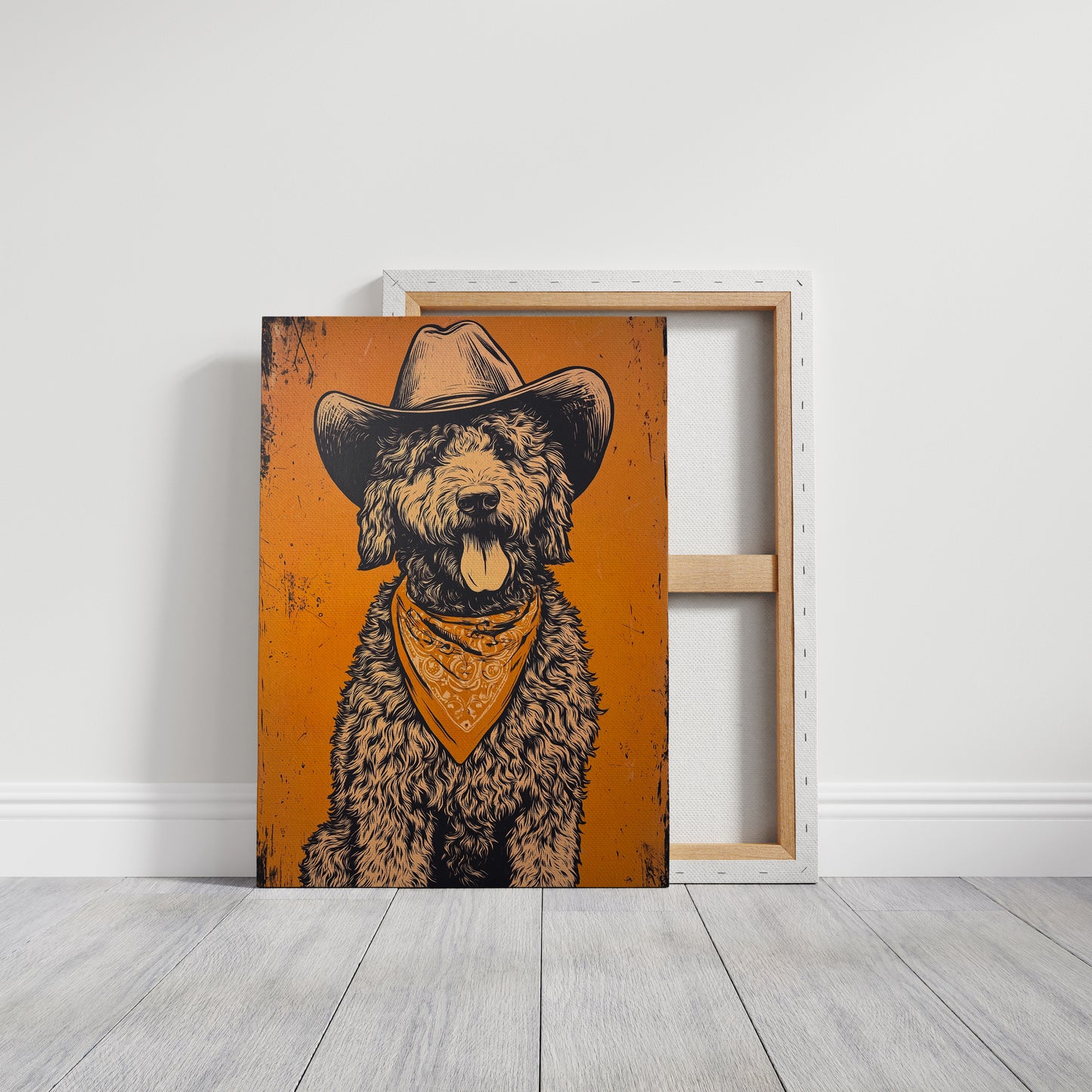 Ranch Hand Wags Through Copper Sunset