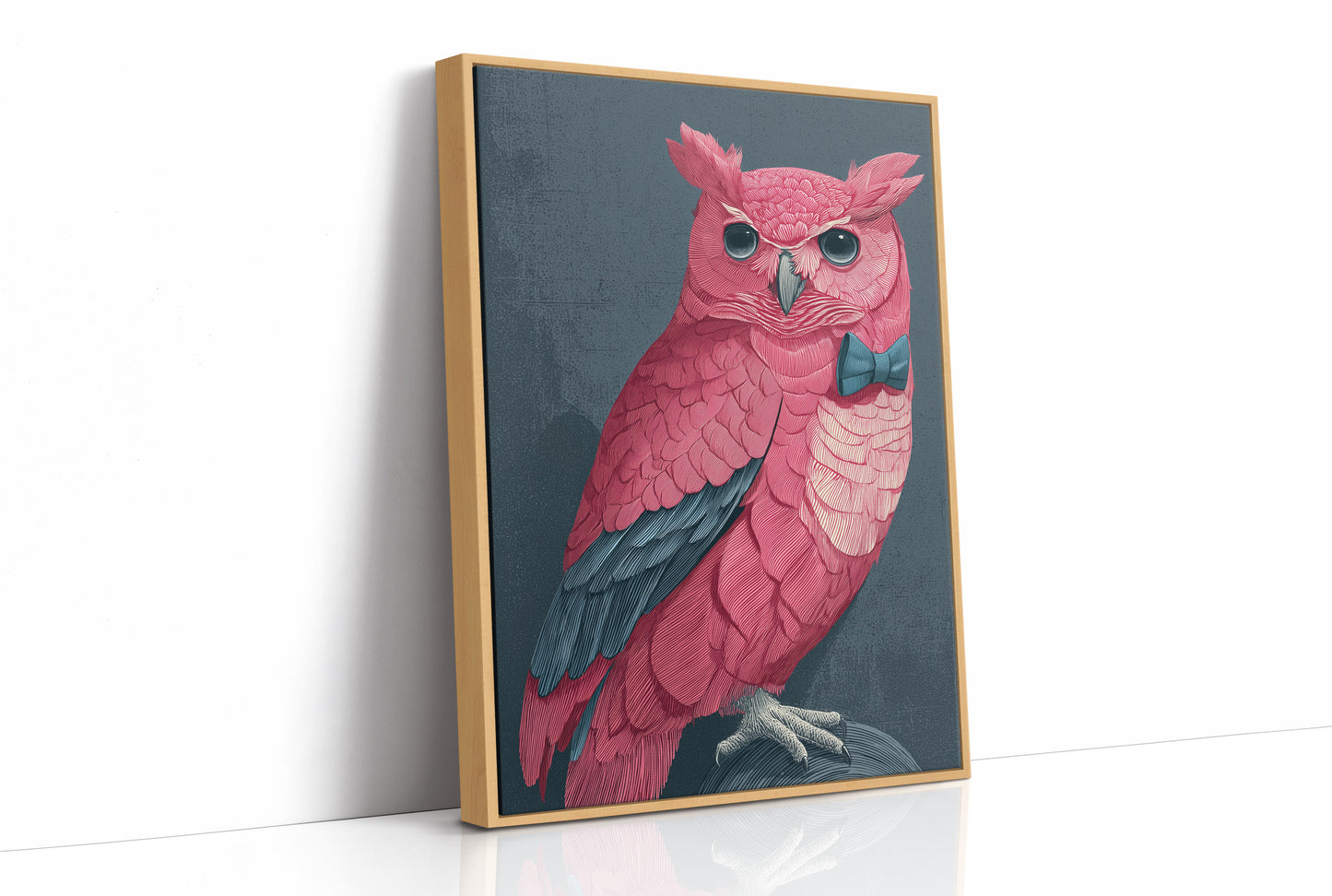 Pink Owl, Dapper in Blue