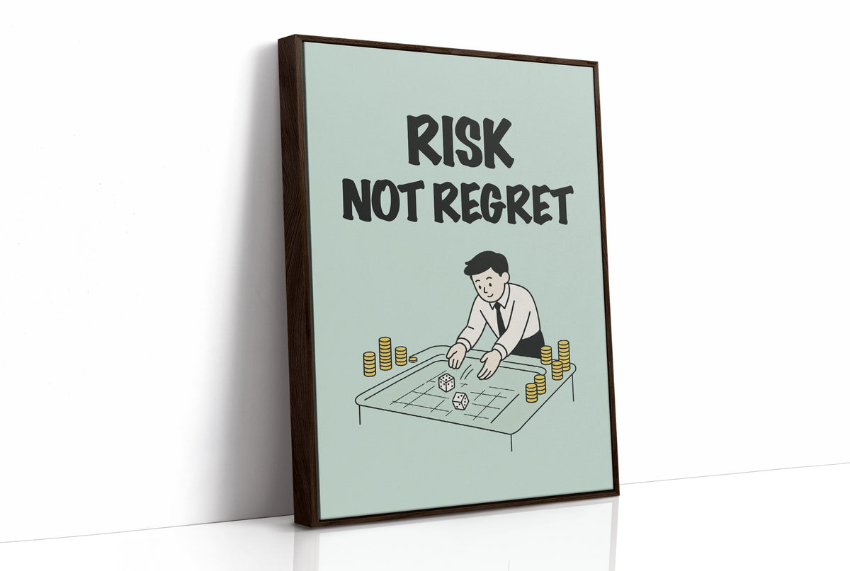 Risk Not Regret Dice Table Art