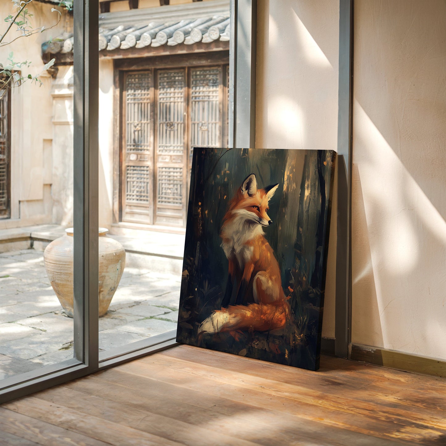 Fox Wall Art – Mystical Forest Print, Woodland Animal Decor, Nature-Inspired Painting