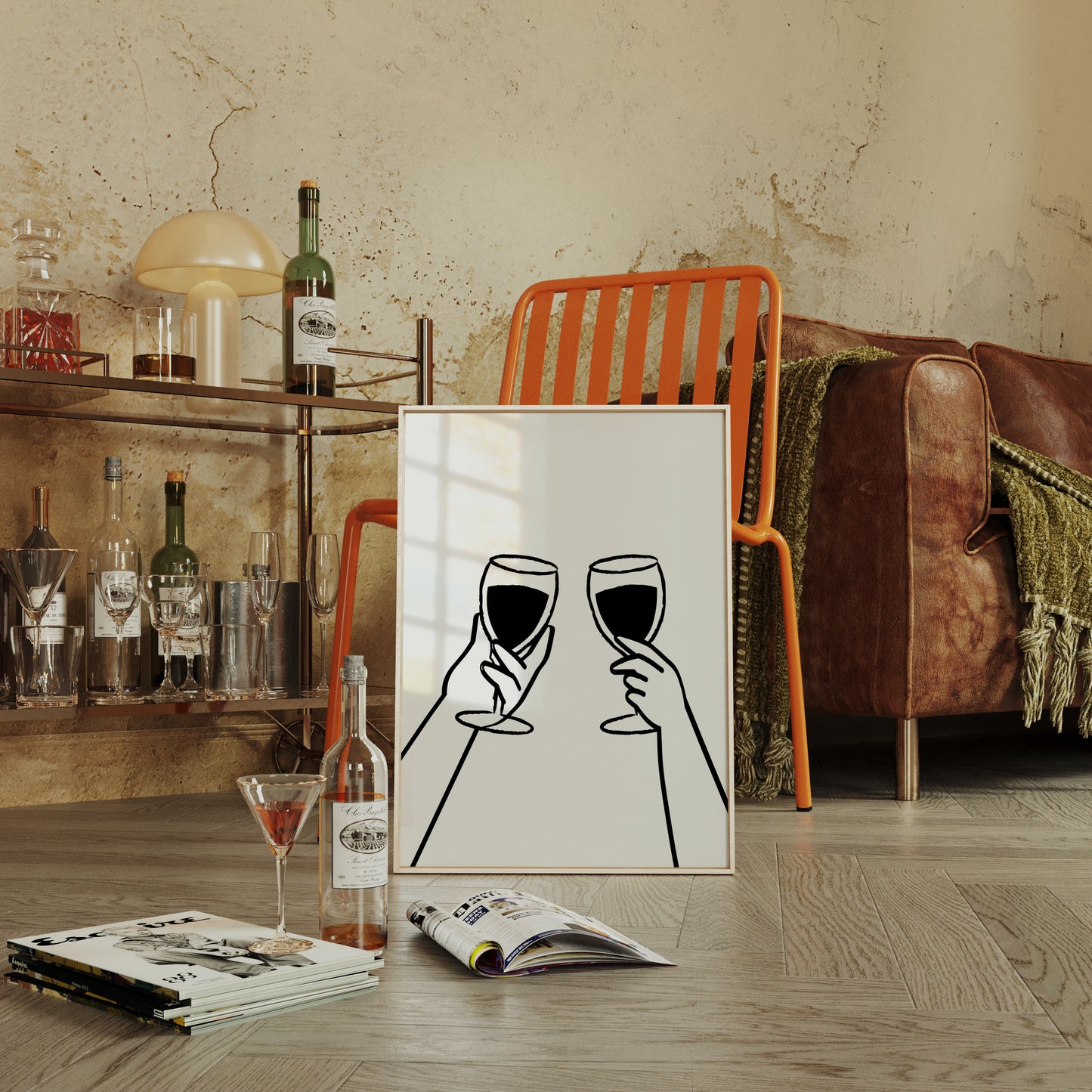 Wine Glasses Toast Silent Promises