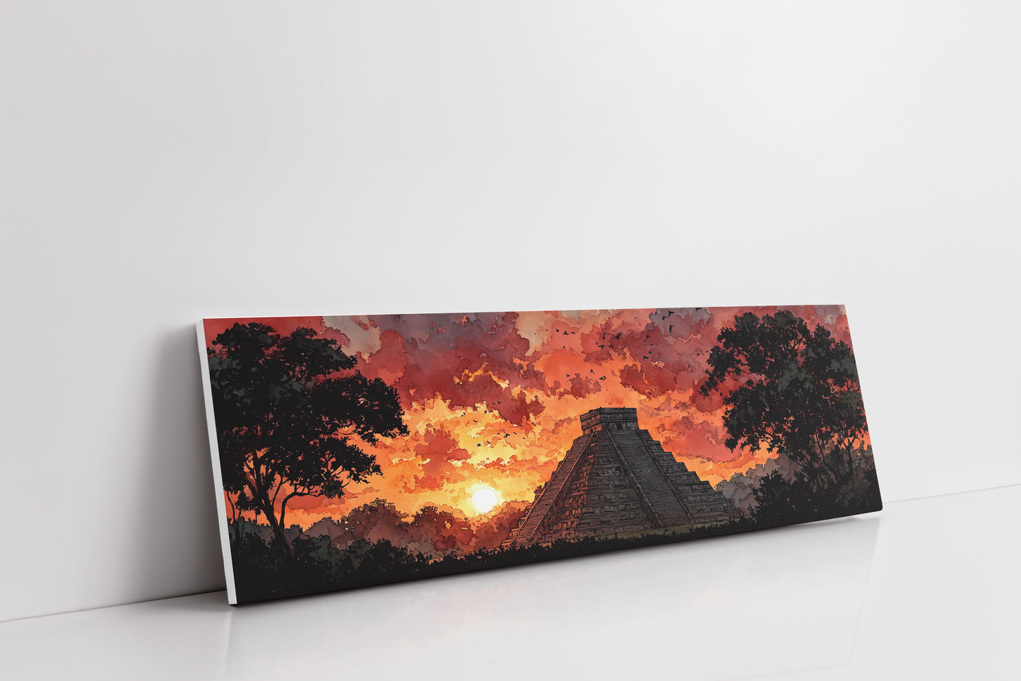 Sunset Over the Ancient Pyramid