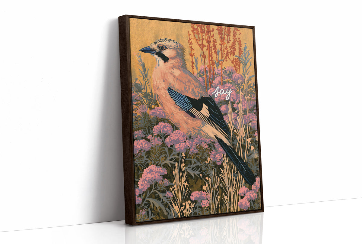 Jay Perched in Golden Light