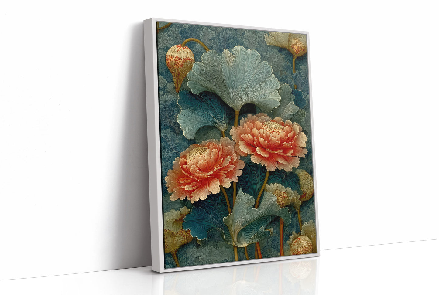 Coral in a Sea of Teal