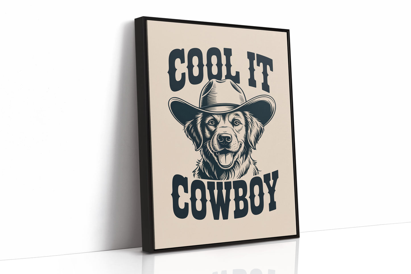 The Canine Cowboy Smiles Wide